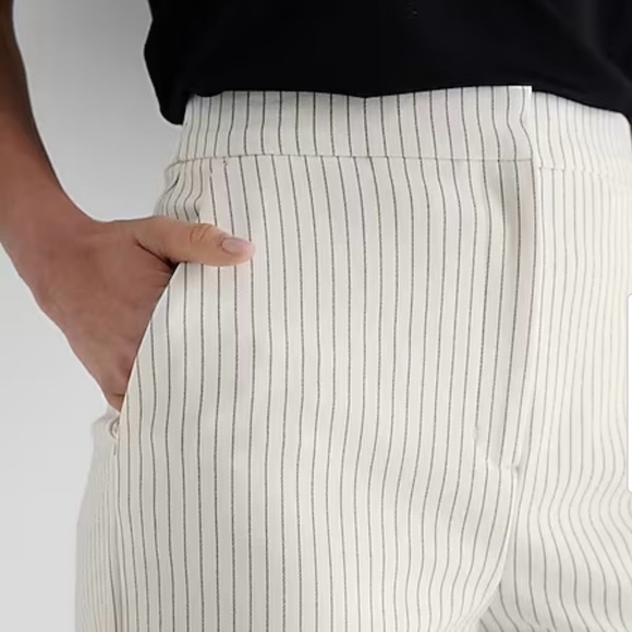 Express white stripe boot cut  pants size medium - Picture 6 of 12